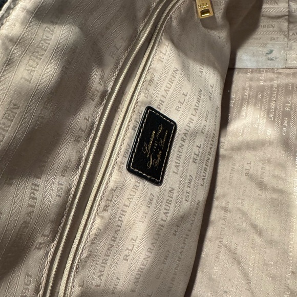 Lauren Ralph Lauren Sheldon black leather convertible purse - Picture 6 of 10